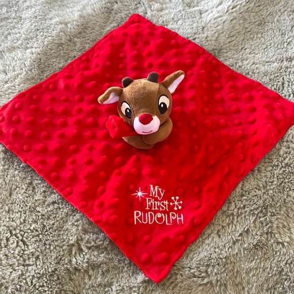 Toys | Red Nose Reindeer My First Rudolph Security Blanket Rattle ...